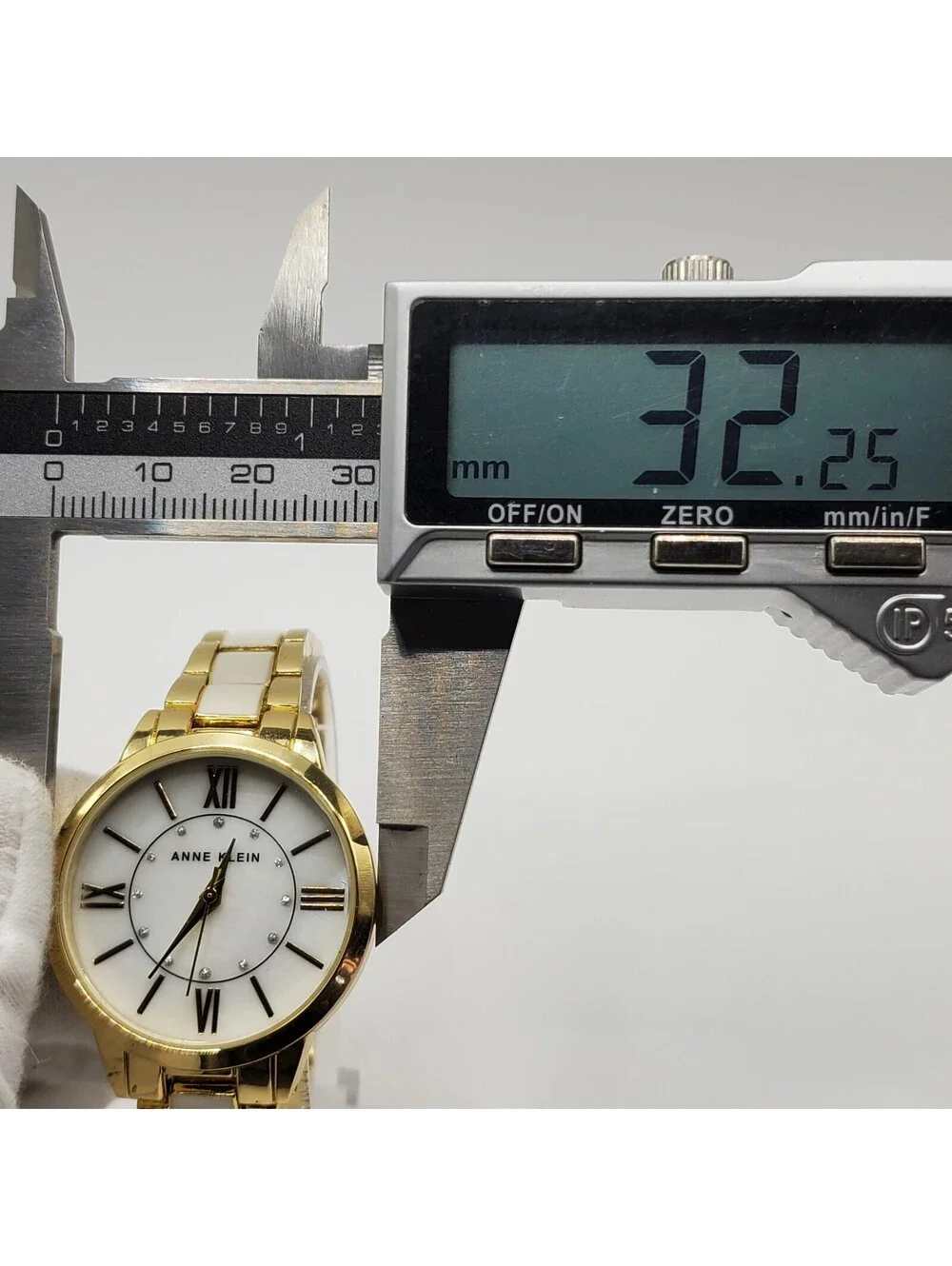 Anne Klein Watch Womens New Battery Gold Tone 32mm
